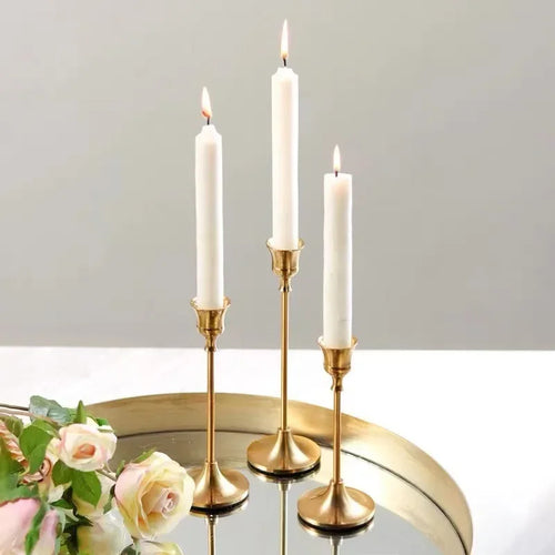 Gold Metal Candle Holders – Table Set Noxord