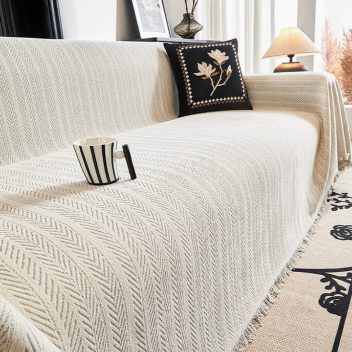 Herringbone Chenille Sofa Cover Noxord