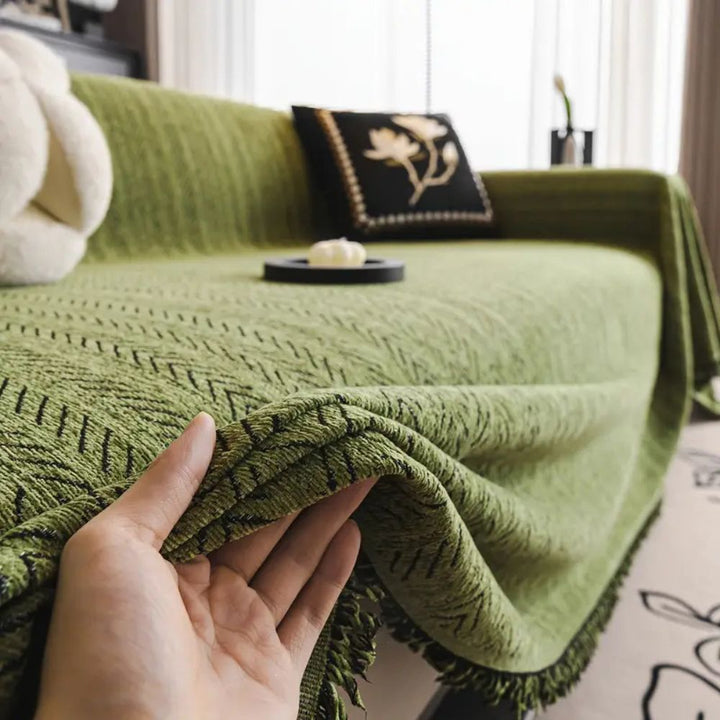 Herringbone Chenille Sofa Cover Noxord