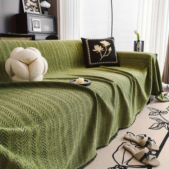 Herringbone Chenille Sofa Cover Noxord