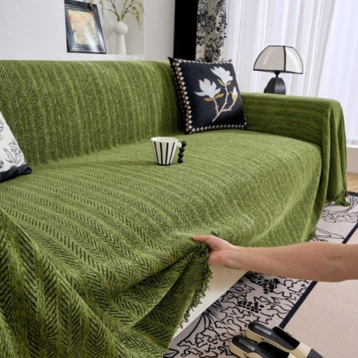 Herringbone Chenille Sofa Cover Noxord