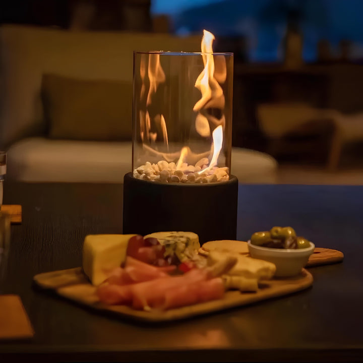 Kalsten | Glass Oil Lamp Decorative Tabletop Fireplace