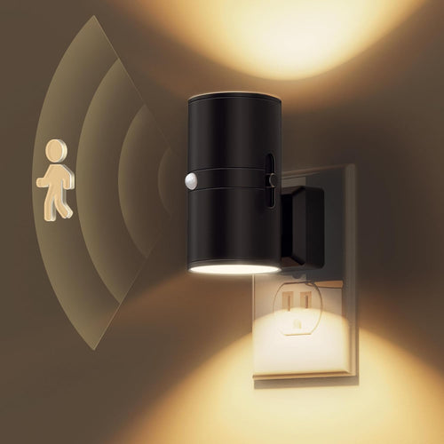 Plug-In Motion Sensor Wall Lamp Noxord