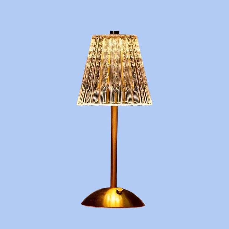 Crystal Shade USB Rechargeable Table Lamp Noxord