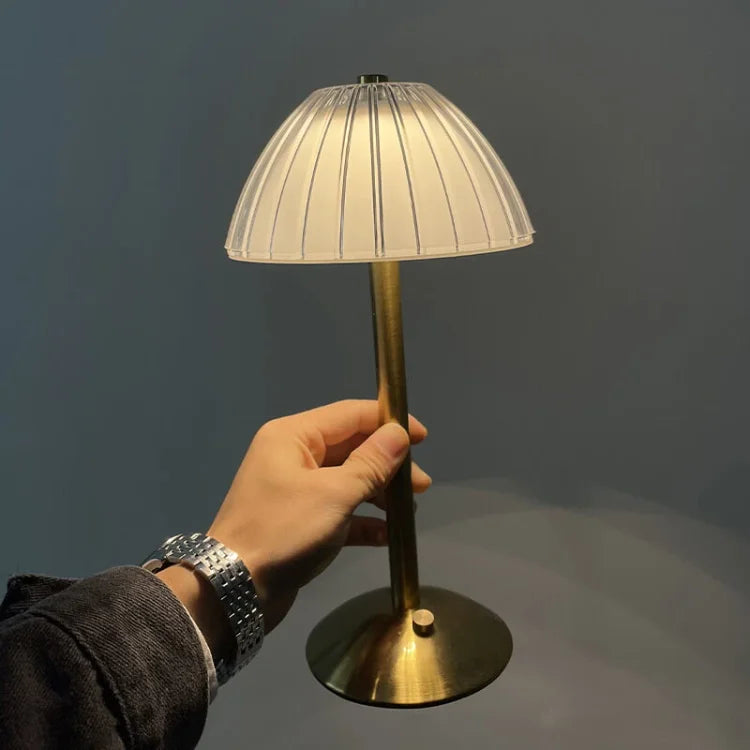 Crystal Shade USB Rechargeable Table Lamp Noxord