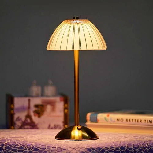 Crystal Shade USB Rechargeable Table Lamp Noxord