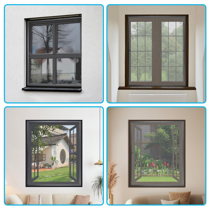Fly screen window insect protection anthracite | Kalsten