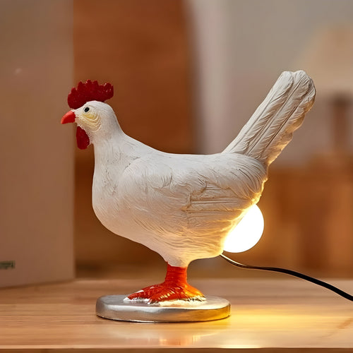 EggGlow Table Lamp – Charming Chicken Shape with Warm LED Light Noxord