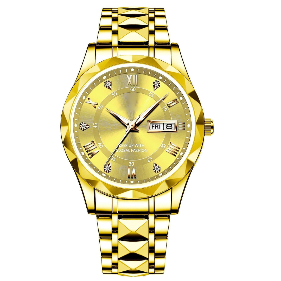Kalsten | Waterproof Luminous Stainless Steel Two-tone Quartz Men's Watch