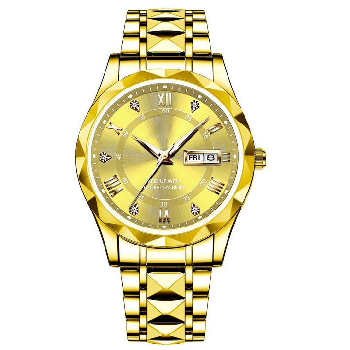 Kalsten | Waterproof Luminous Stainless Steel Two-tone Quartz Men's Watch