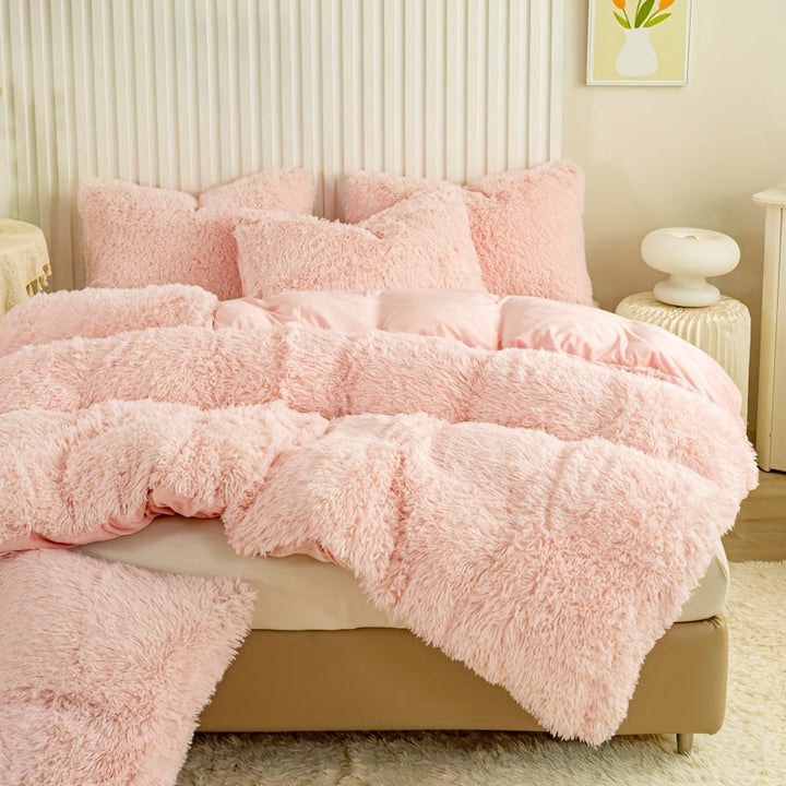 Ultra Soft Plush Duvet Cover Set with Zipper - Luxury & Comfort Kalsten