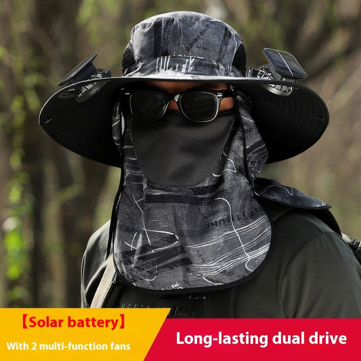 Quick-drying Solar Fan Outdoor Big Brim Sun Hat | Kalsten