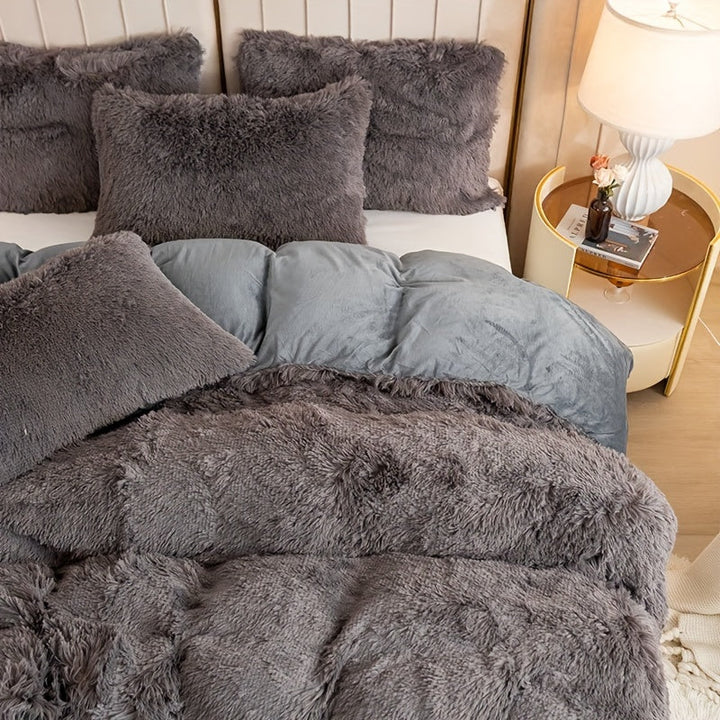 Ultra Soft Plush Duvet Cover Set with Zipper - Luxury & Comfort Kalsten