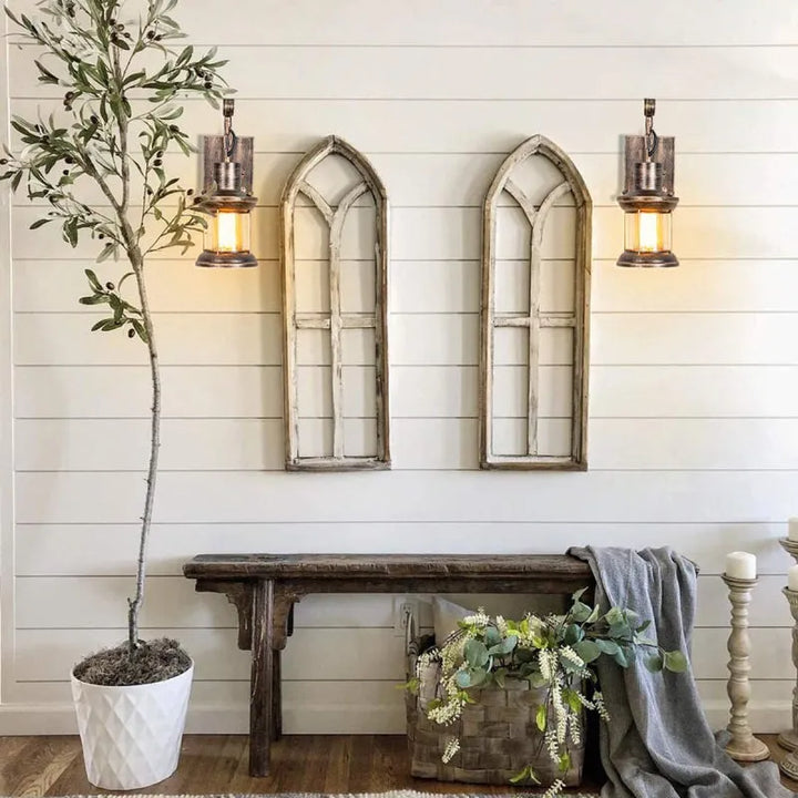 Vintage Glass Shade Wall Lamp Noxord