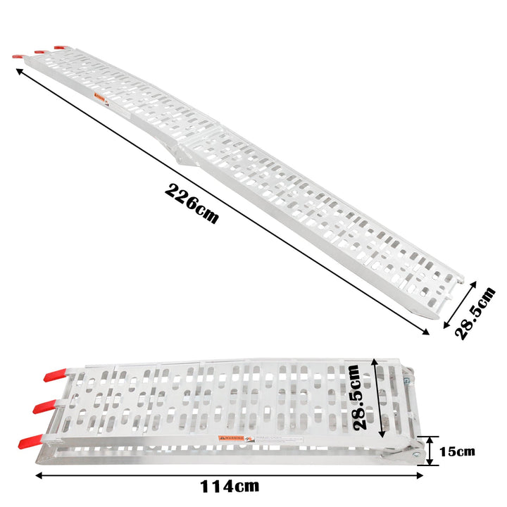 Folding Ramp 340kg Folding Aluminum Loading Ramp Motorcycle | Kalsten