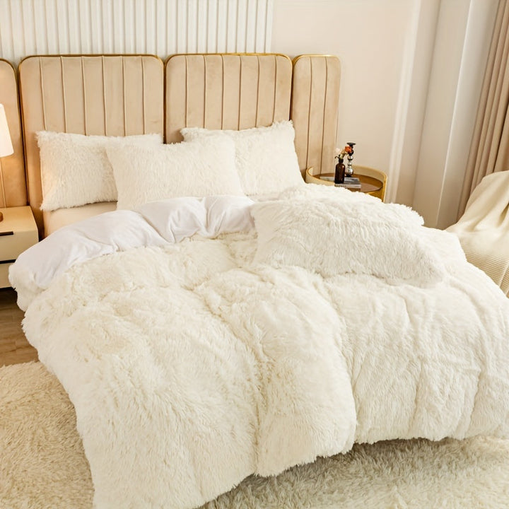 Ultra Soft Plush Duvet Cover Set with Zipper - Luxury & Comfort Kalsten