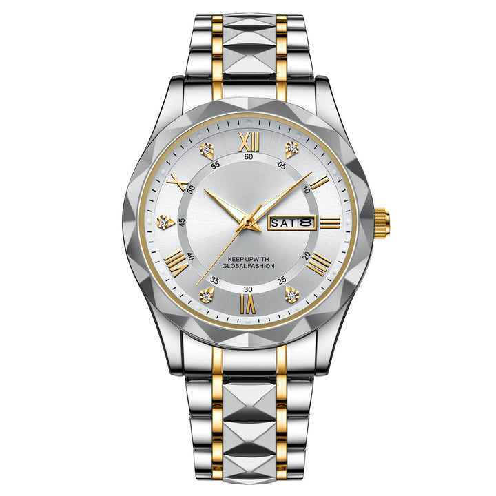 Kalsten | Waterproof Luminous Stainless Steel Two-tone Quartz Men's Watch