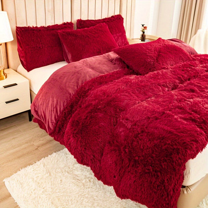 Ultra Soft Plush Duvet Cover Set with Zipper - Luxury & Comfort Kalsten