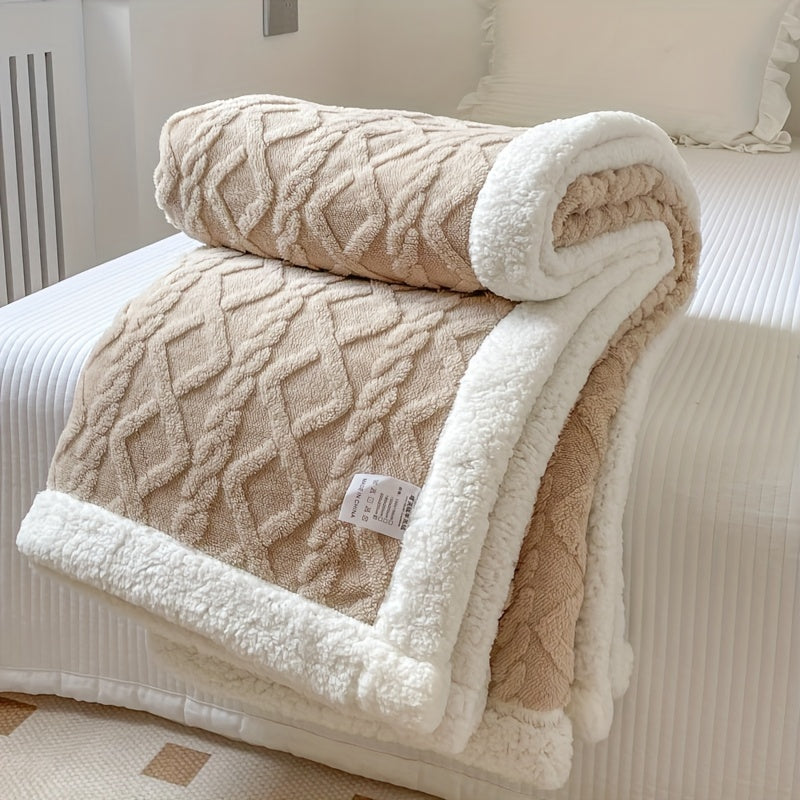 Stylish Reversible Fleece Blanket for Ultimate Comfort and Warmth Noxord