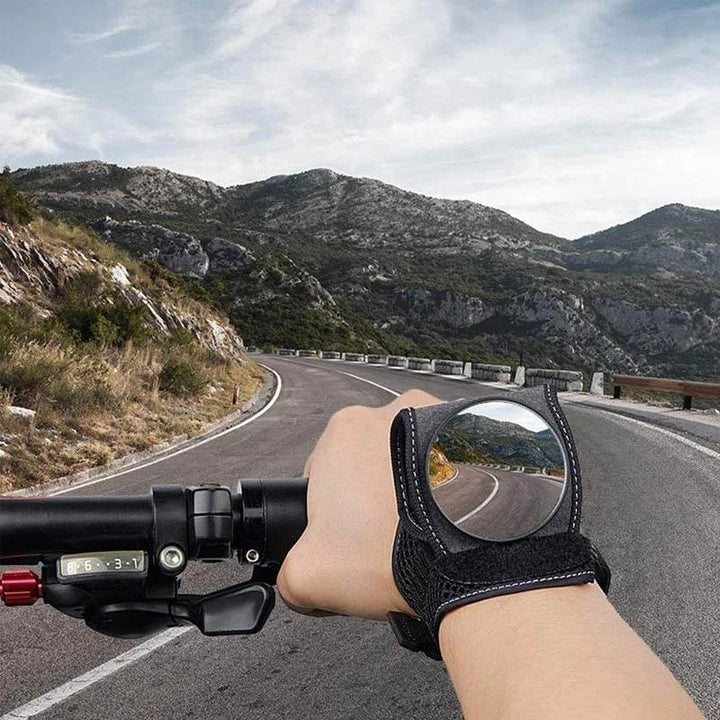 Kalsten | Cycling Wrist Rearview Mirror | Wide-Angle Safety Accessory | Adjustable & Lightweight