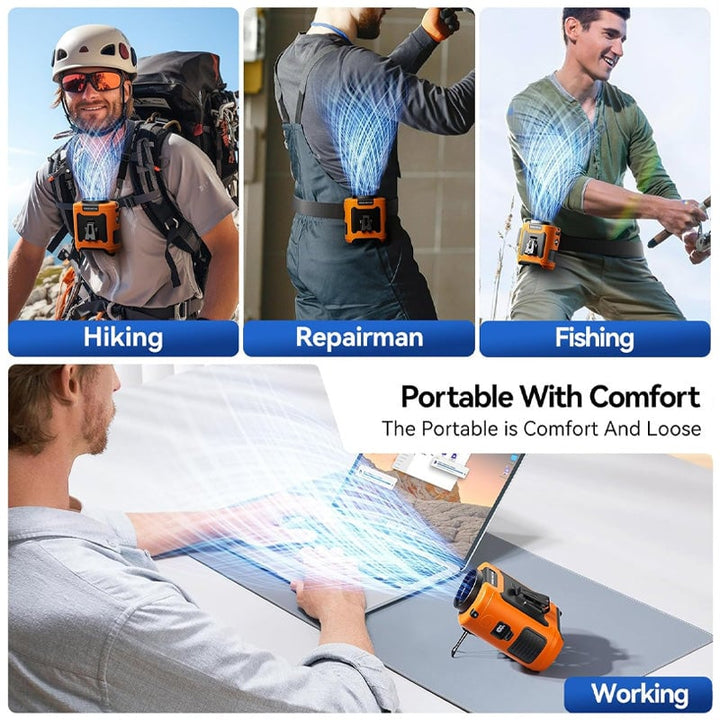 Portable belt fan with USB charging | Kalsten
