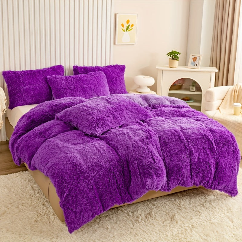 Ultra Soft Plush Duvet Cover Set with Zipper - Luxury & Comfort Kalsten