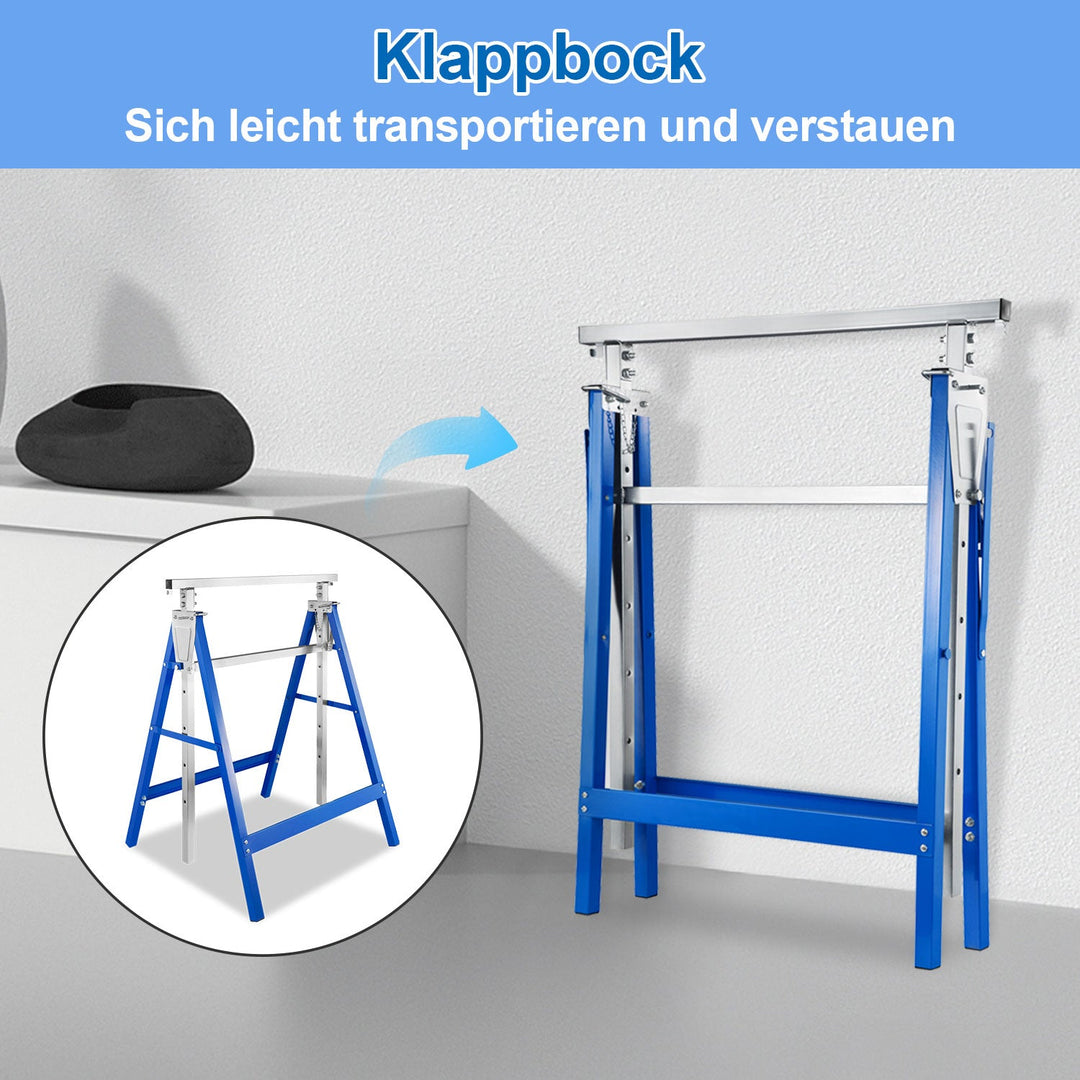 2x Scaffold Stands Folding Stands 7-fold height adjustable | Kalsten