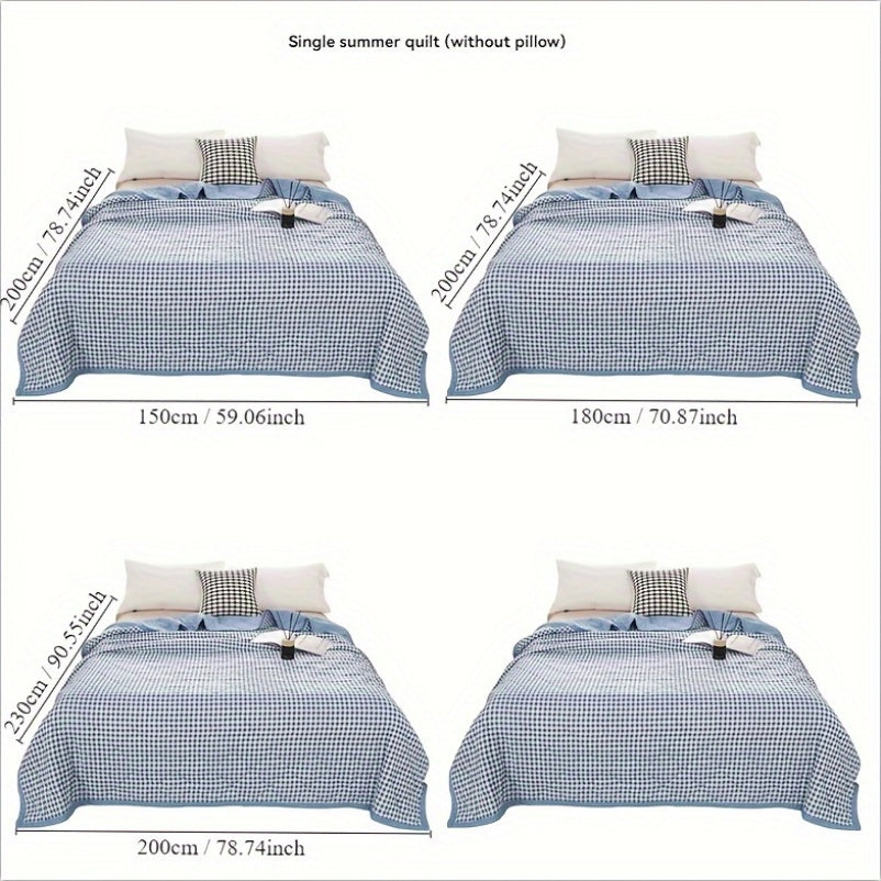 Elegant Preppy Plaid Summer Blanket for Cool Nights | Kalsten