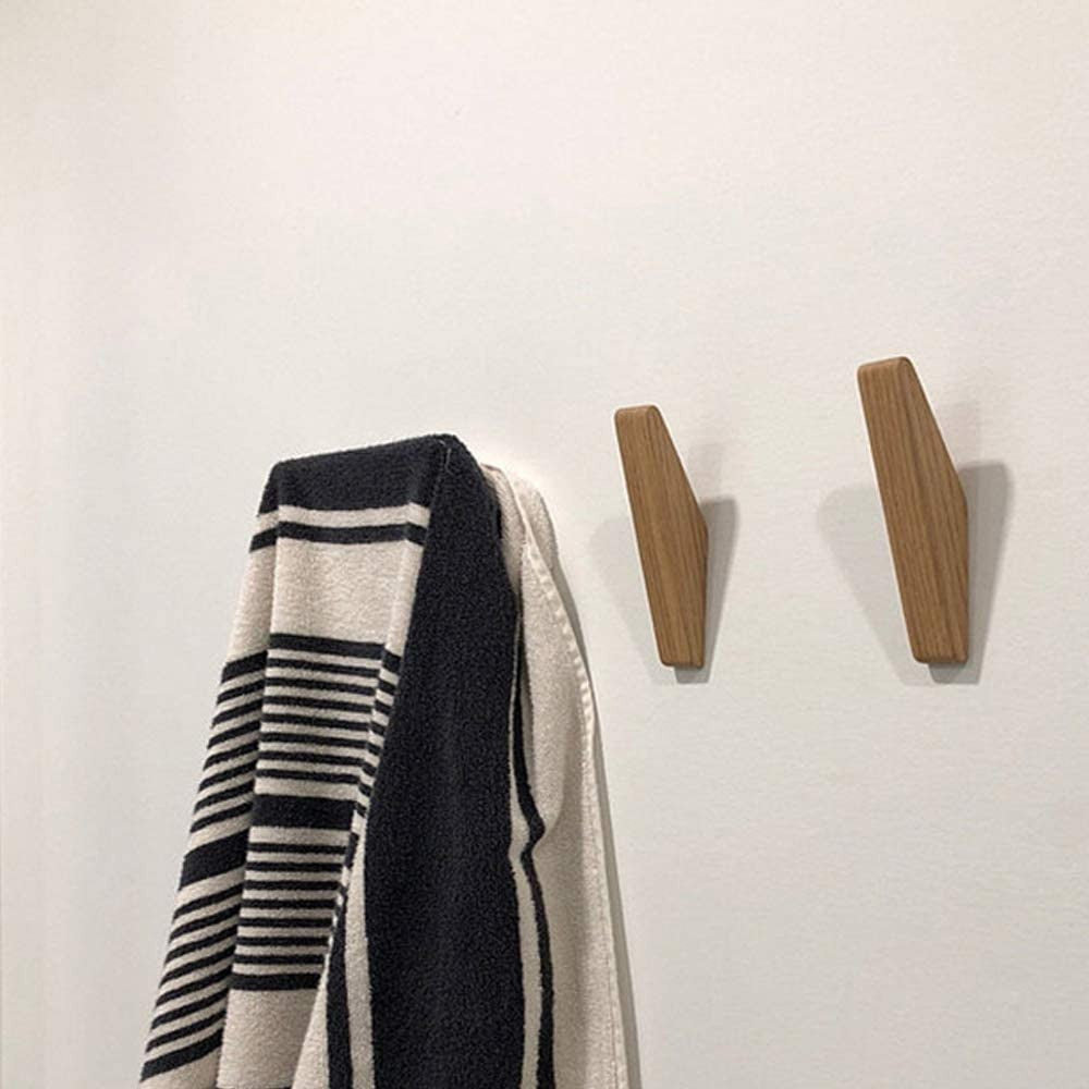Wooden Wall Hooks Set Nordhaak – 6 Minimalist Coat Hooks Made of Solid Wood | Kalsten