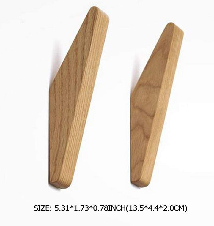 Scandinavian Wooden Coat Hooks – 6 Pack