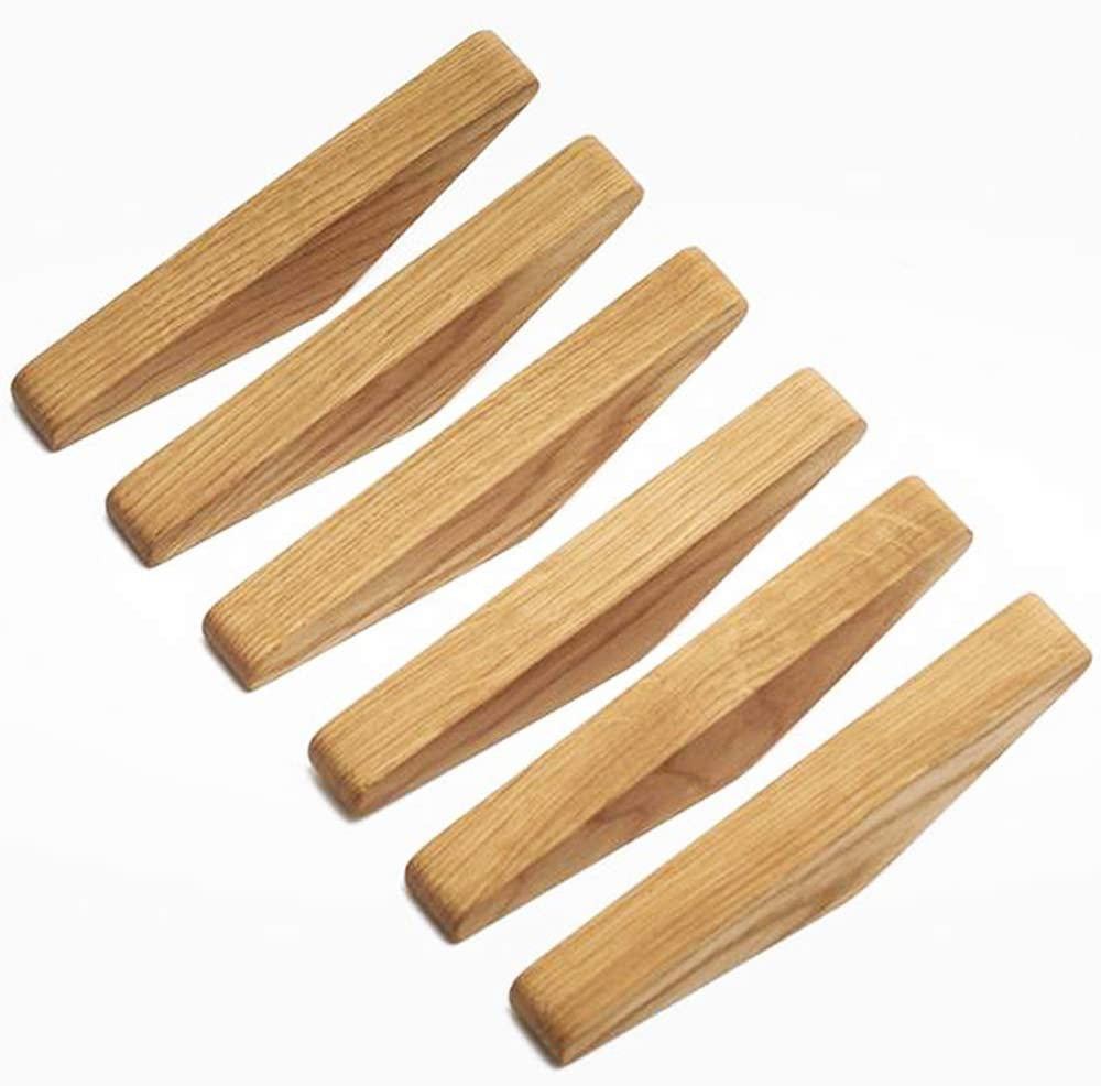 Wooden Wall Hooks Set Nordhaak – 6 Minimalist Coat Hooks Made of Solid Wood | Kalsten