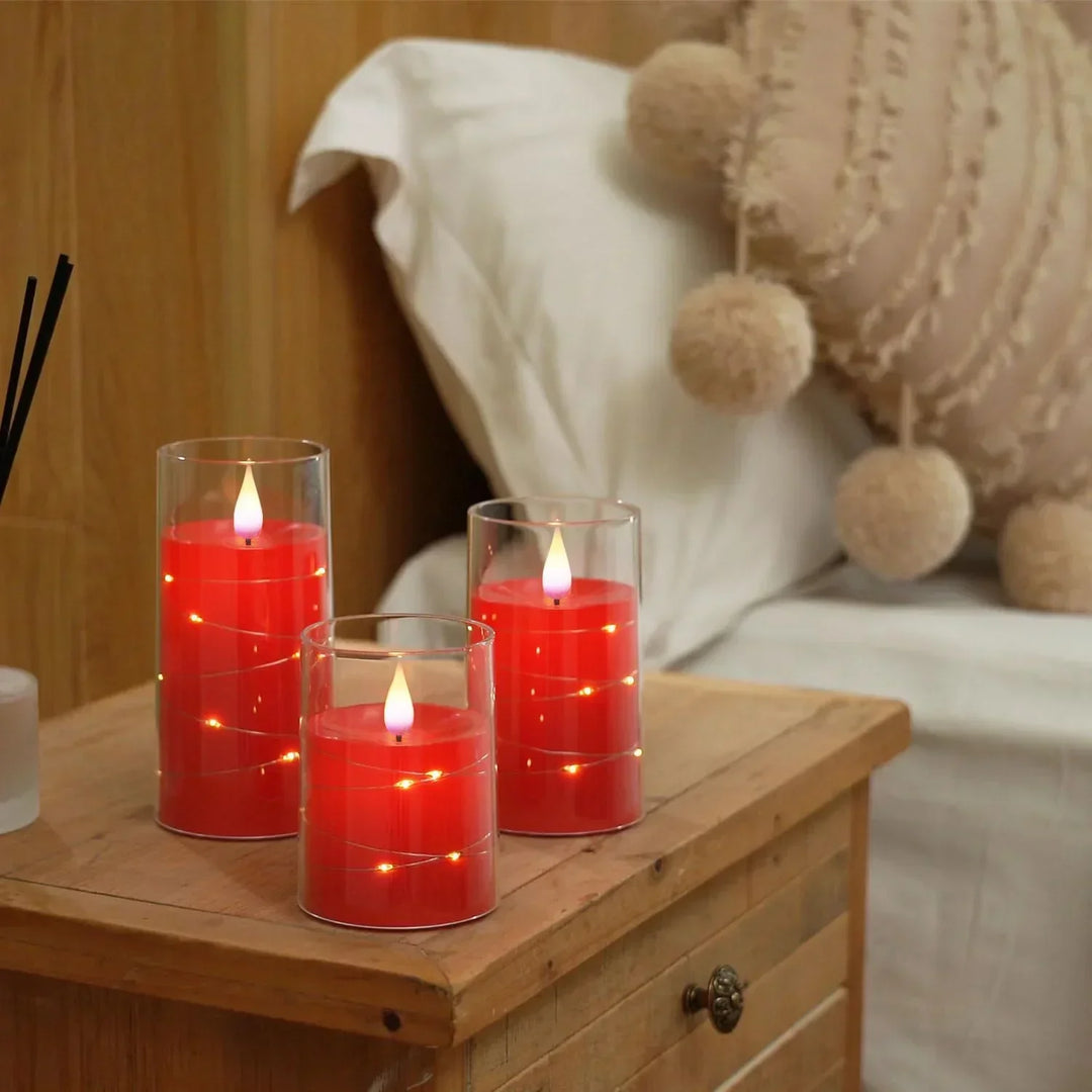 Realistic Flameless LED Candle Set Noxord