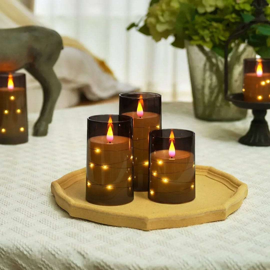 Realistic Flameless LED Candle Set Noxord