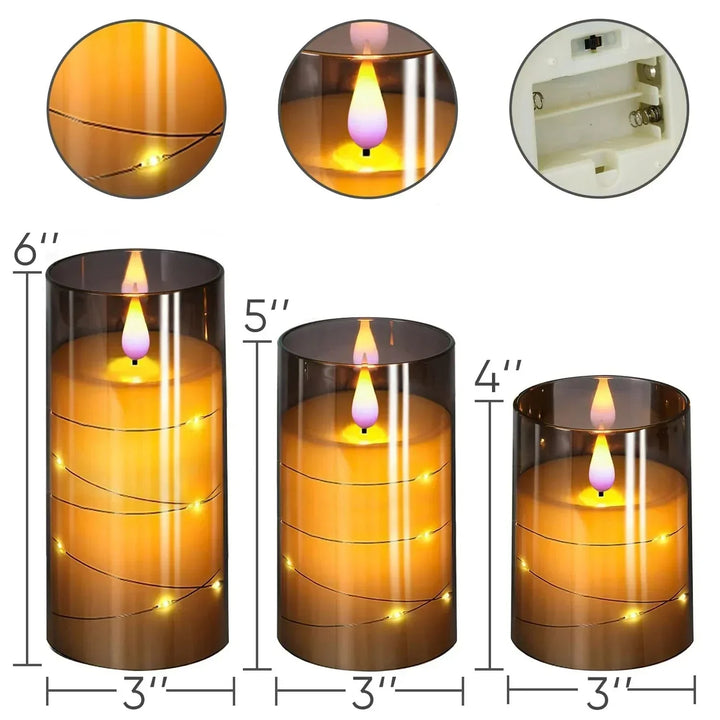Realistic Flameless LED Candle Set Noxord