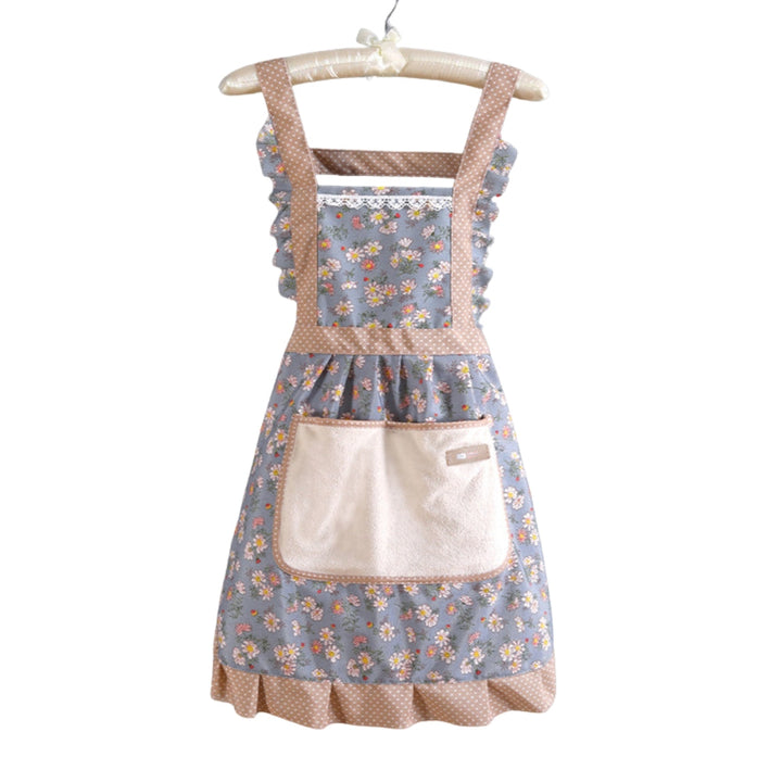 Floral Cotton Kitchen Apron Noxord