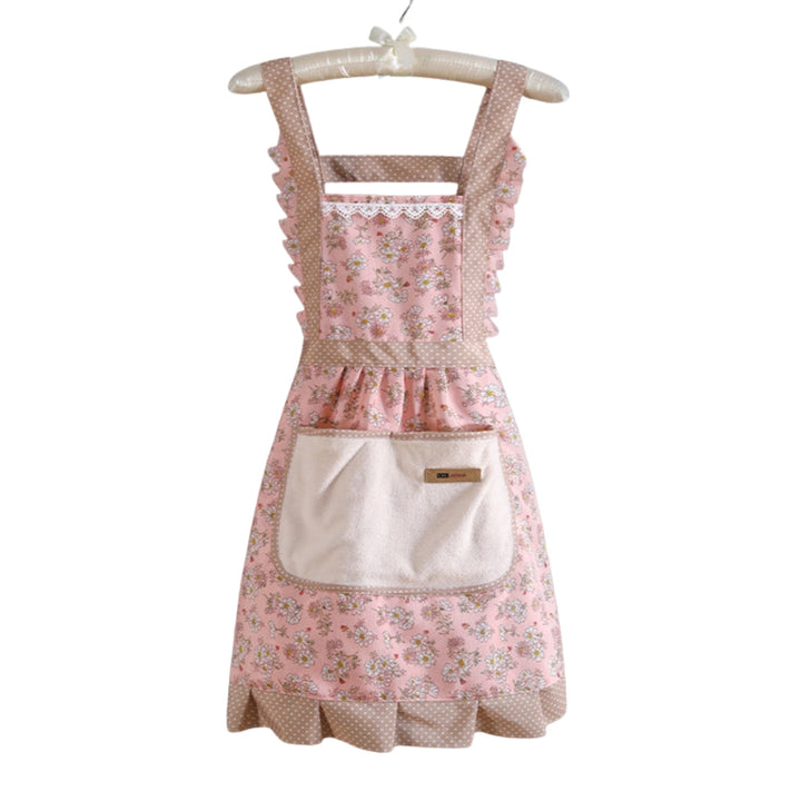 Floral Cotton Kitchen Apron Noxord