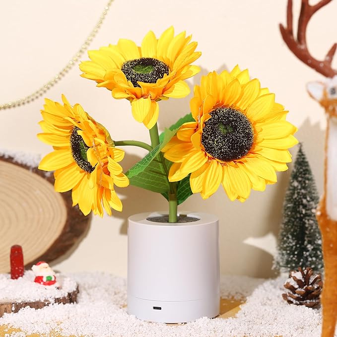 Table Lamp Sunflower LED USB Rechargeable Light | Noxord