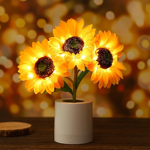 Table Lamp Sunflower LED USB Rechargeable Light | Noxord
