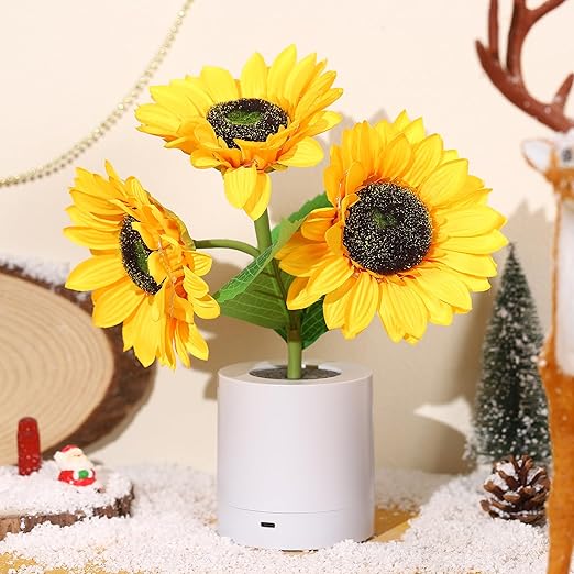Table Lamp Sunflower LED USB Rechargeable Light | Noxord