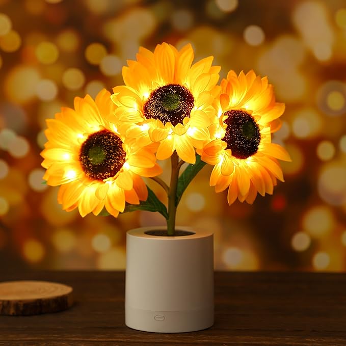 Table Lamp Sunflower LED USB Rechargeable Light | Noxord