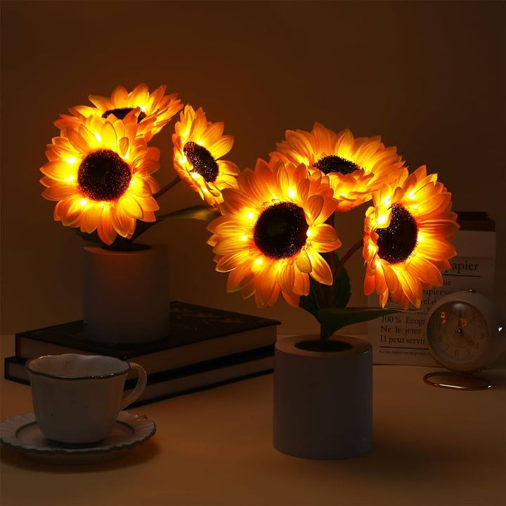 Table Lamp Sunflower LED USB Rechargeable Light | Noxord