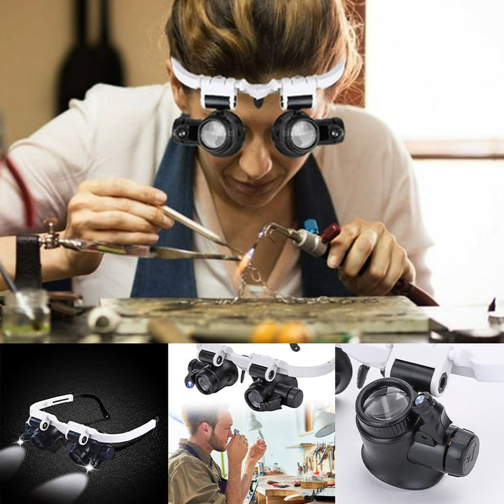 Kalsten | Magnifying glasses with LED lamps for double eyes