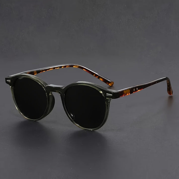 Kalsten | Men's Sunglasses RetroView – Round Tortoiseshell Glasses with Light Frame
