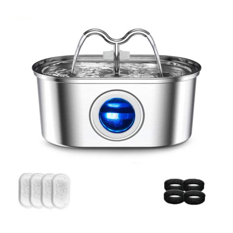 Kalsten | Cat Water Fountain made of Stainless Steel – Quiet, Hygienic and BPA-free – 2L Capacity