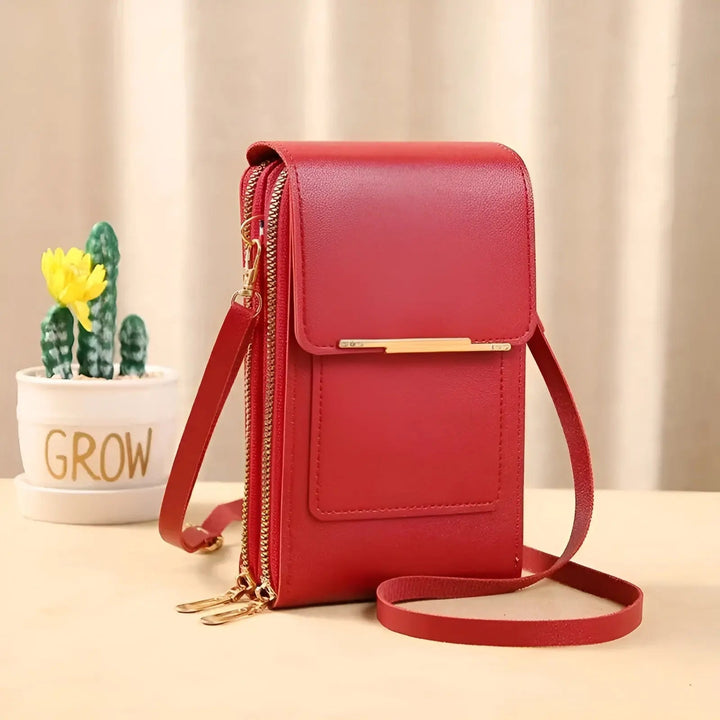 Soft Leather Shoulder Bag with Anti-Theft Protection - SafeTouch | Kalsten