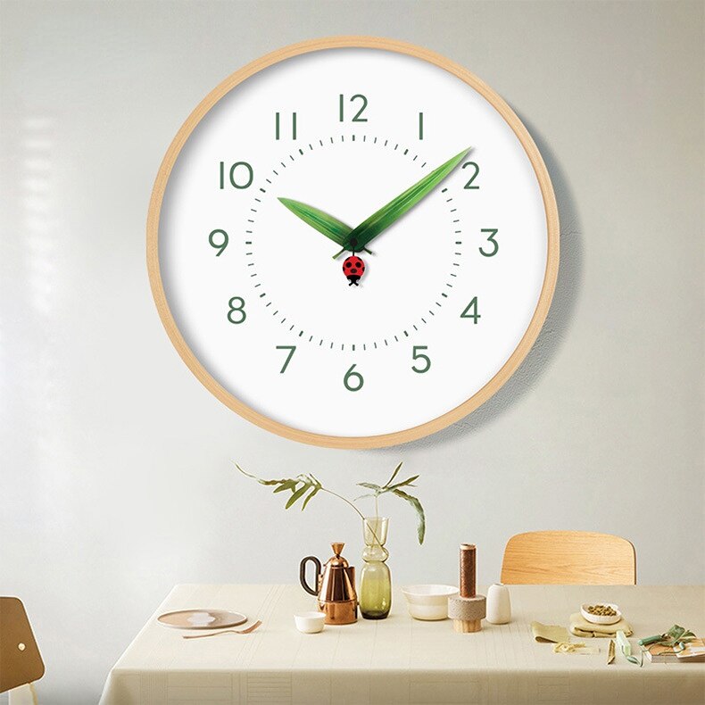 Kalsten | Timeless Perch Clock - Chic Natural Time Clock with Bird and Flowers