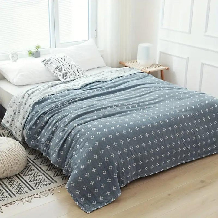 Cotton Geometric Throw Blanket Noxord