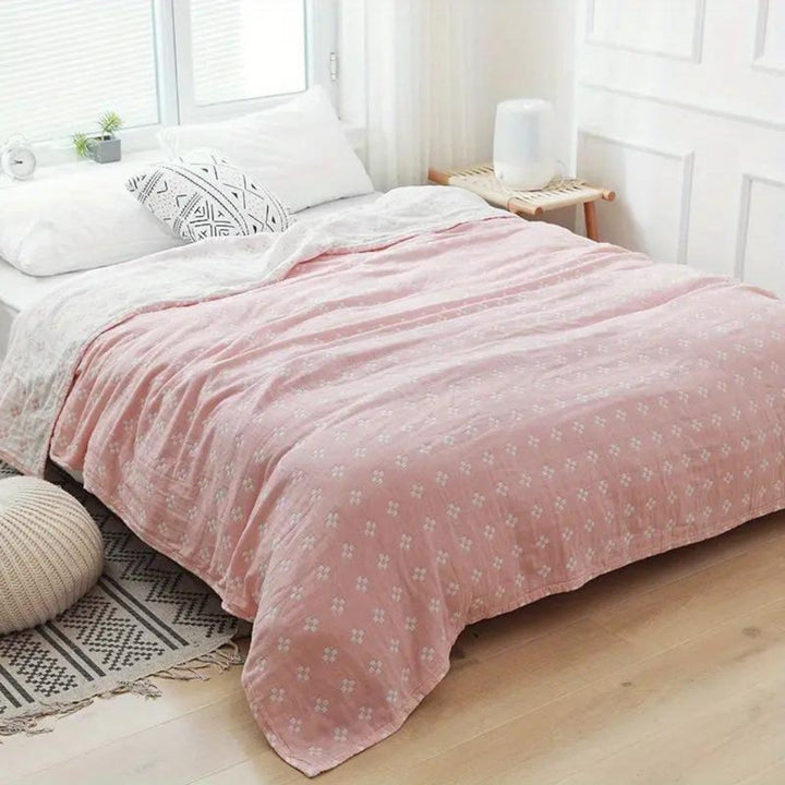 Cotton Geometric Throw Blanket Noxord