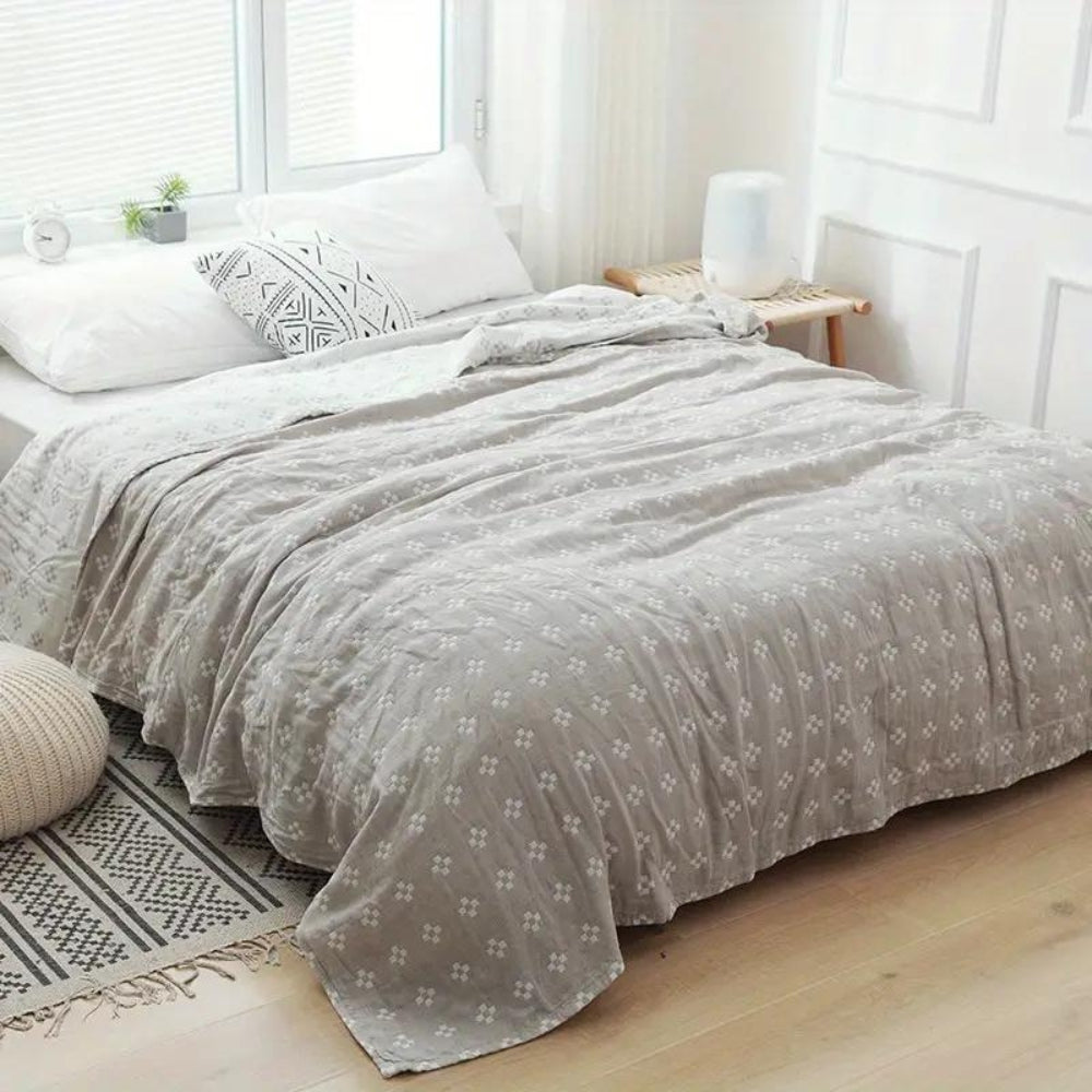 Cotton Geometric Throw Blanket Noxord
