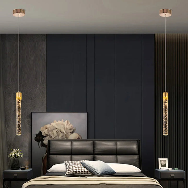 Kalsten | Glass Pendant Lamp in Cylindrical Shape - Lustreau